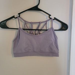 Fabletics Lavender Strappy Back Sports bra